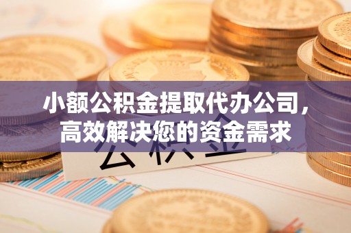 滁州小额公积金提取代办公司，高效解决您的资金需求