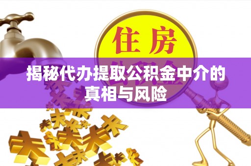 滁州揭秘代办提取公积金中介的真相与风险