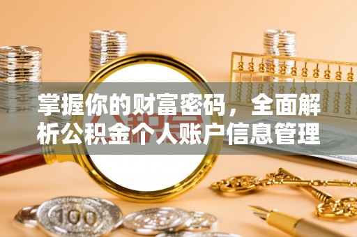 滁州掌握你的财富密码，全面解析公积金个人账户信息管理