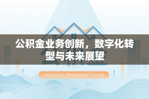 滁州公积金业务创新，数字化转型与未来展望