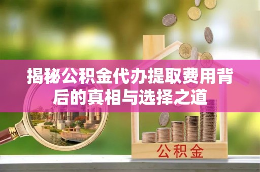 滁州揭秘公积金代办提取费用背后的真相与选择之道